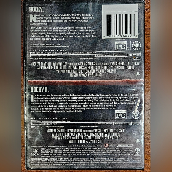 Rocky 1 and 2 Movie Collection Set DVD Brand New Sealed Stallone Weathers Shire - Picture 2 of 2